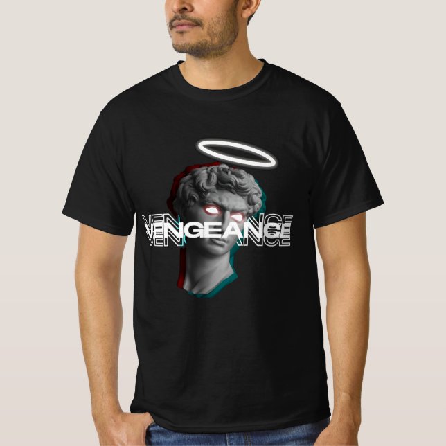 VENGEANCE Engelstatue Straßenbekleidung T-Shirt (Vorderseite)