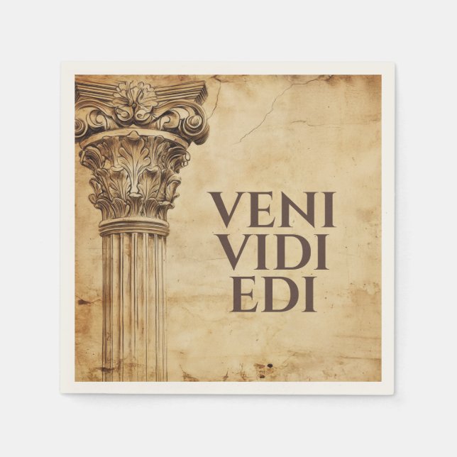 Veni Vidi Bibi Funny Ancient Rome Latin Saying Serviette (Vorderseite)