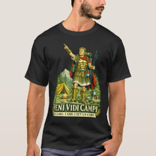 Veni Vidi Cam Lustige Camng Römischer Soldat Latei T-Shirt