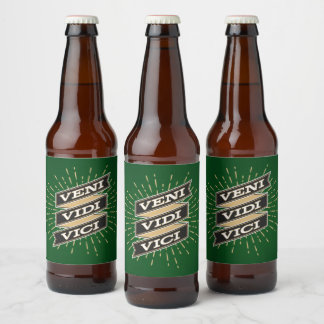 Veni Vidi Vici Étiquette de bouteille de bière ver