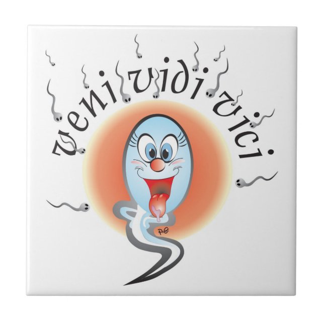 veni vidi vici Fliese (Vorderseite)