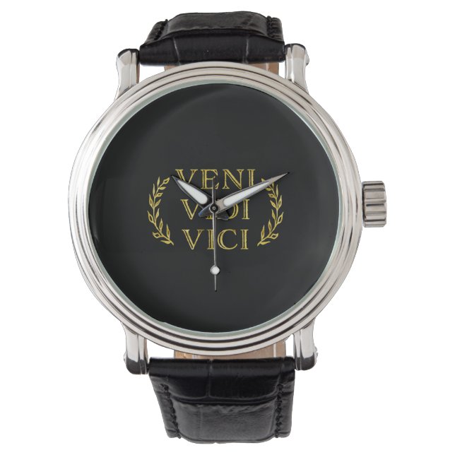 Veni Vidi Vici Funny Game Gewinner Armbanduhr (Vorderseite)