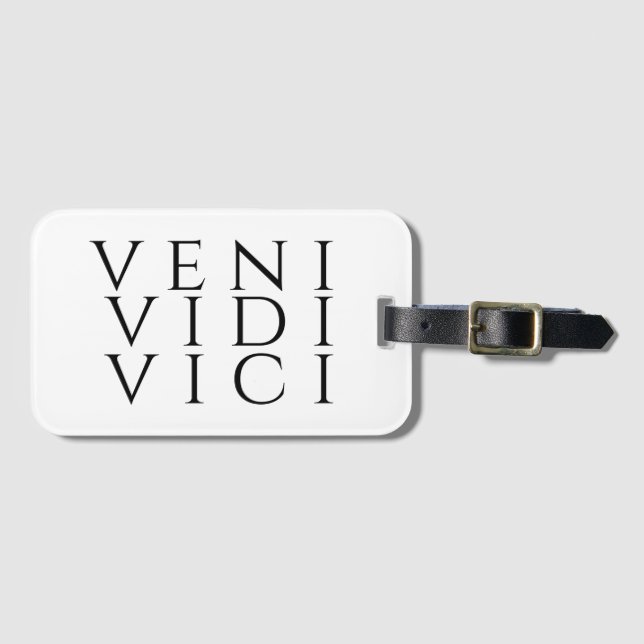 Veni Vidi Vici Gepäckanhänger (Vorderseite (Horizontal))