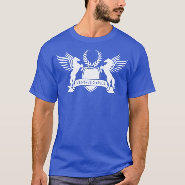 Veni Vidi Vici großes Abzeichen T-Shirt (Vorderseite)