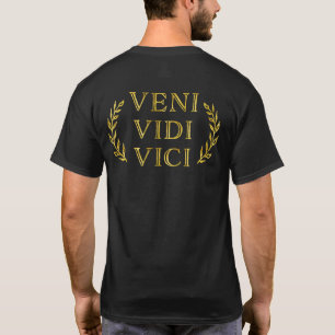 Veni Vidi Vici im Imitat-antiken Gold lustig T-Shirt