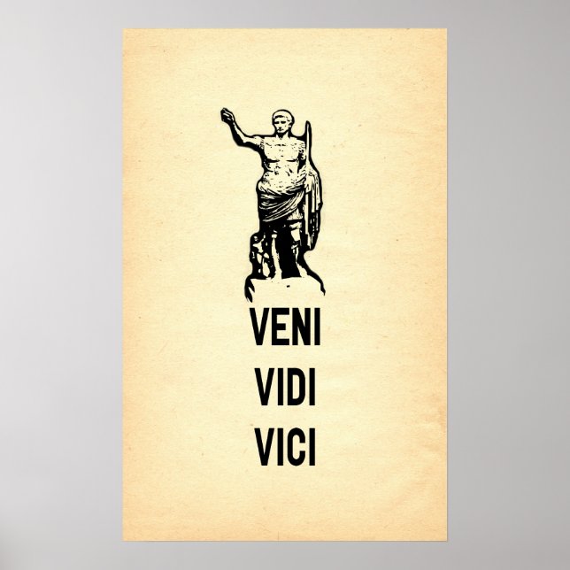 Veni Vidi Vici Julius Caesar Zitat Poster (Vorne)