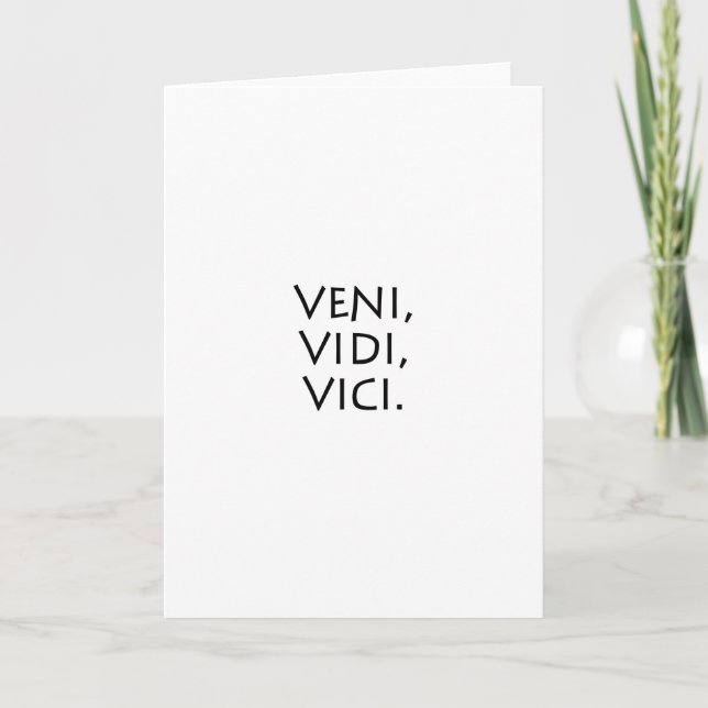 Veni vidi vici karte (Vorderseite)
