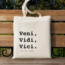 Veni, Vidi, Vici Minimalistisches ästhetisches Zit