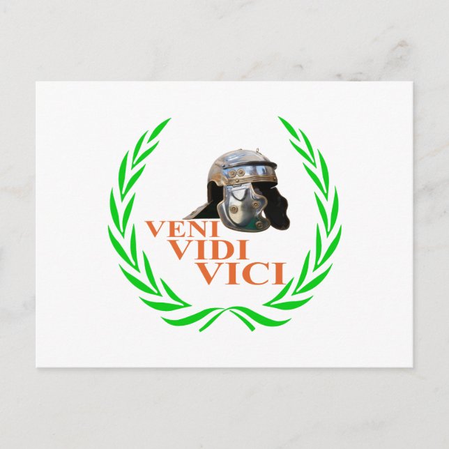 Veni Vidi Vici Postkarte (Vorderseite)