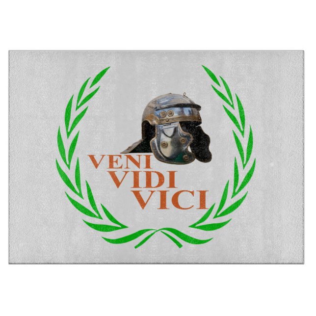 Veni Vidi Vici Schneidebrett (Vorderseite)