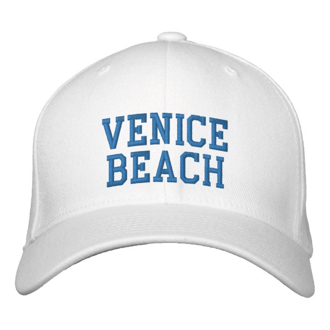 VENICE BEACH BASIC EMBROIDERED FLEX-IT WOOL BESTICKTE BASEBALLKAPPE (Vorderseite)