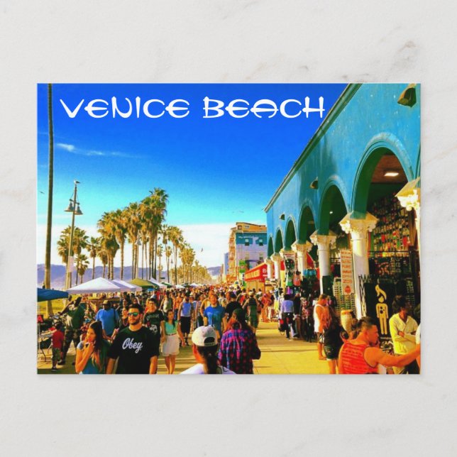 VENICE BEACH BOARDWALK POSTKARTE (Vorderseite)