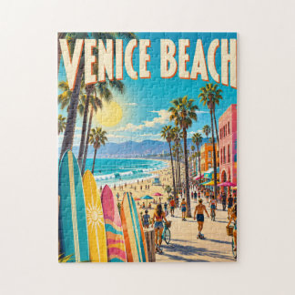 Venice Beach California Farbige Surfboards Poster