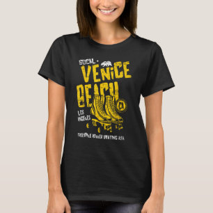 Venice Beach California Retro Roller Skate Distort T-Shirt