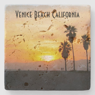 Venice Beach California Sonnenuntergang Souvenir Steinuntersetzer