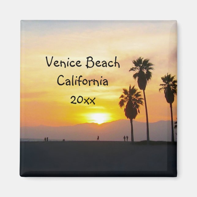 Venice Beach California Sunset Souvenir Magnet (Vorne)