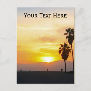 Venice Beach California Sunset Souvenir Postkarte