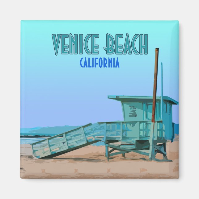 Venice Beach California Vintag Magnet (Vorne)
