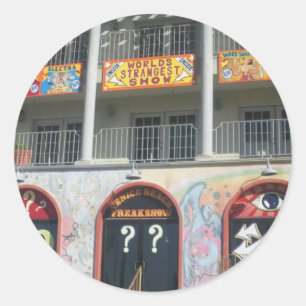 Venice Beach Freak Show Runder Aufkleber