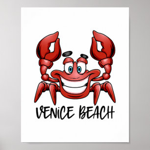 Venice Beach Kalifornien Florida Urlaubsgruppe Rei Poster