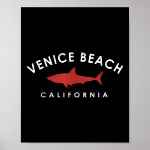 Venice Beach Kalifornien Hai Urlaub Souvenir Vi Poster