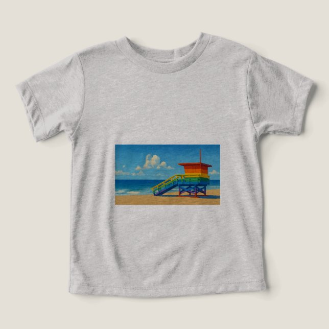 Venice Beach Rainbow Lifeguard Stand (Design Recto)