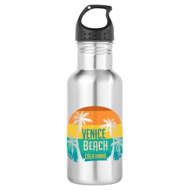 Venice Beach Retro Edelstahlflasche (Vorderseite)
