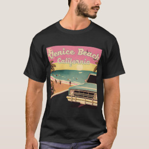 Venice Beach Retro-Strandurlaub-Souvenir Kaliforni T-Shirt