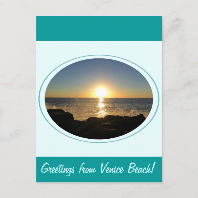 Venice Beach Sunset 2 Postkarte (Vorderseite)