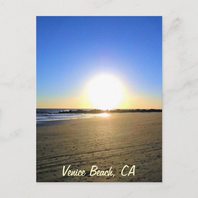 Venice Beach Sunset Postkarte (Vorderseite)