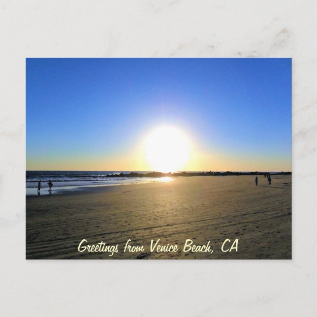 Venice Beach Sunset Postkarte (Vorderseite)