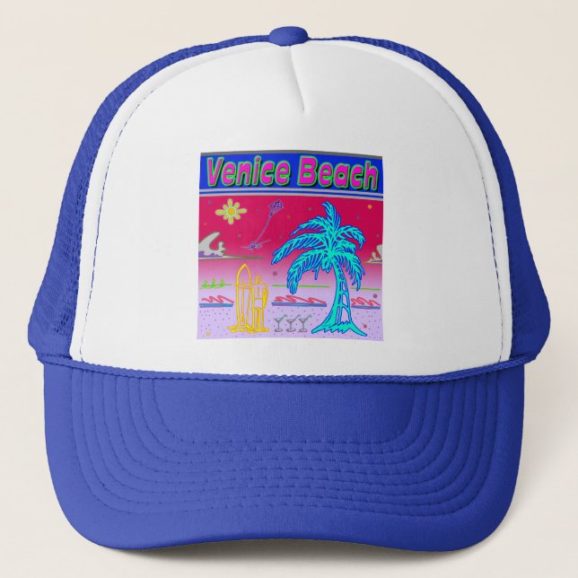 "Venice Beach" Surfer Hat Truckerkappe (Vorderseite)
