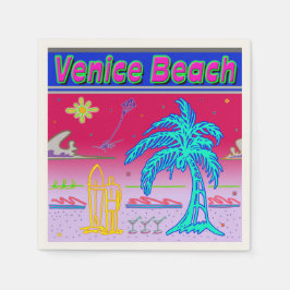 "Venice Beach" Surfer Napkins Serviette