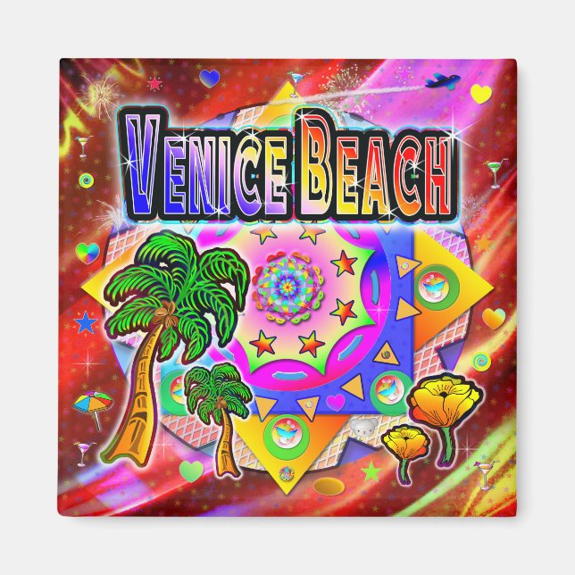 Venice Beach Tropical Friends Magnet (Vorne)