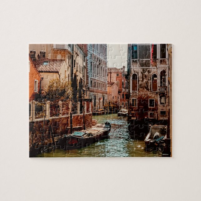 Venice Canal Gondolas in Italien Fotografie (Horizontal)