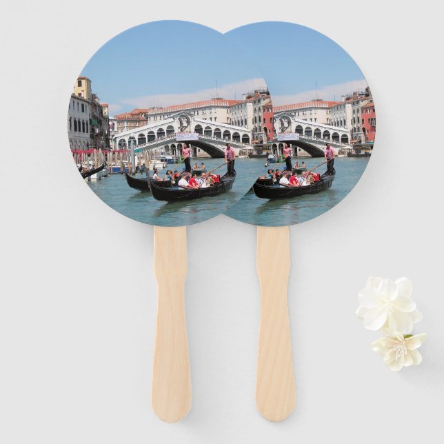 Venice Canal Hand Fans Fächer (Vorne und Hinten)