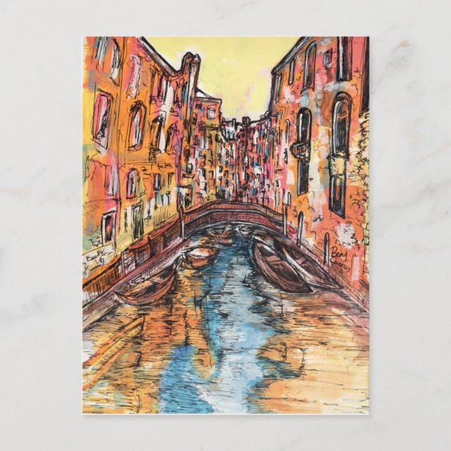 Venice Canals Postkarte (Vorderseite)