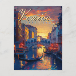 Venice Dream: A Vintage Gondola Postkarte