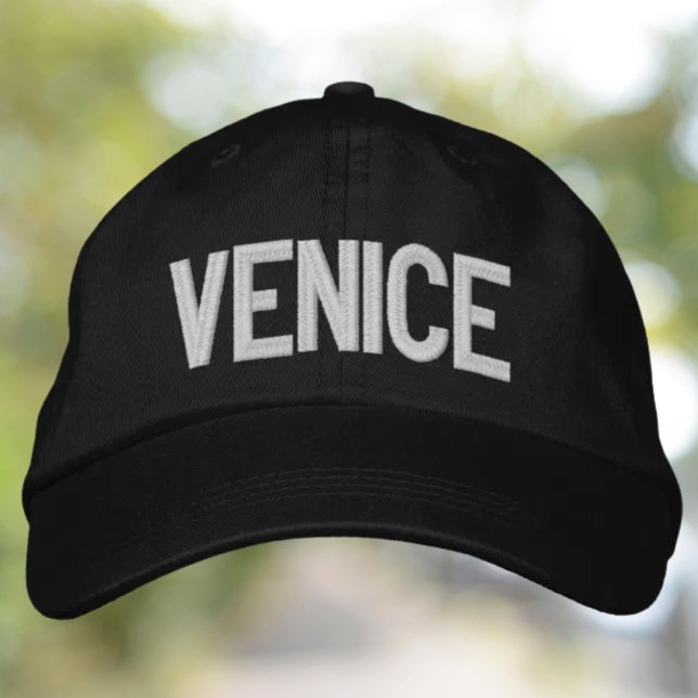 Venice Embroidered Hat Bestickte Baseballkappe (Venice embroidered hat - Italian heritage travel lover gift)