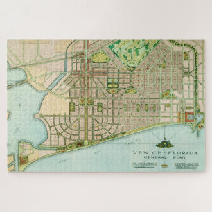 Venice Florida 20x30 Vintage Karte