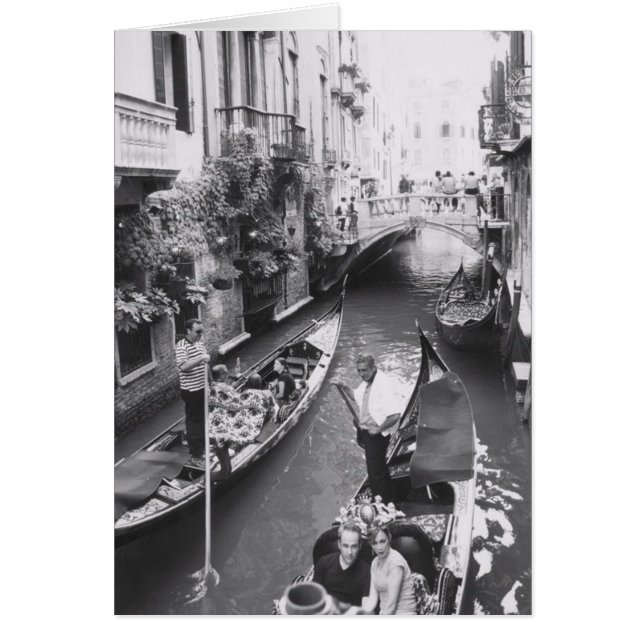 Venice Gondola Romantic Italie Carte de voeux (Devant)