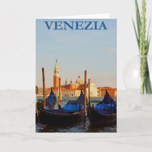 Venice Gondola Vintage Travel Karte