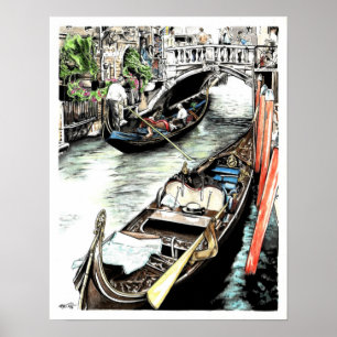 Venice Gondolas Poster