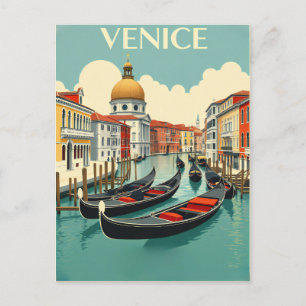 Venice Gondolas - Vintage Travel Postkarte