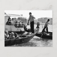 VENICE GONDOLIERS IN SCHWARZ UND WEISS