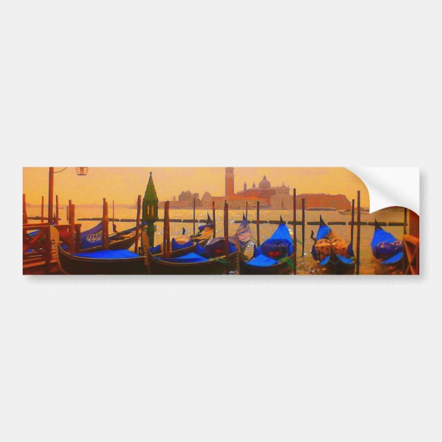 Venice Grand Canal & Gondolas Giro del Malcantone Autoaufkleber (Vorne)