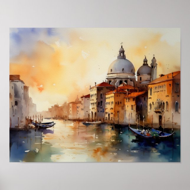 Venice Italie Paysage Art Imprimer Poster (Devant)