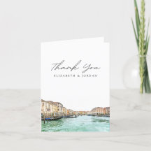 Venice Italy Blank Danke-Card