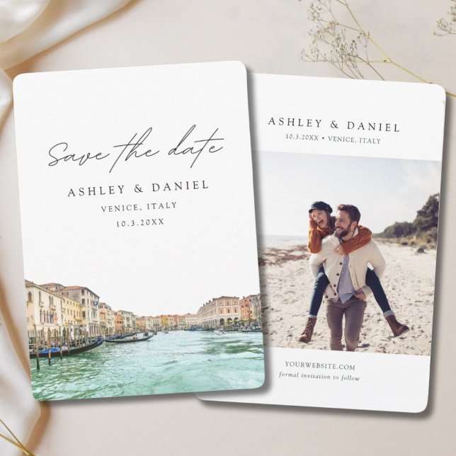 Venice Italy Wedding Save the Date Einladung (Venice Italy Wedding Save the Date Invitation
)