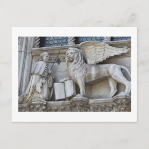 Venice Lion Postcard Postkarte